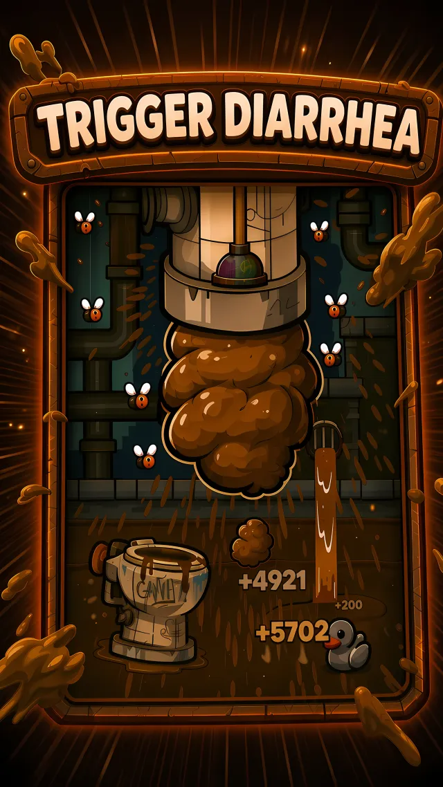 Poop Popper screenshot: Diarrhea Fever, Charge the pressure valve, then let go