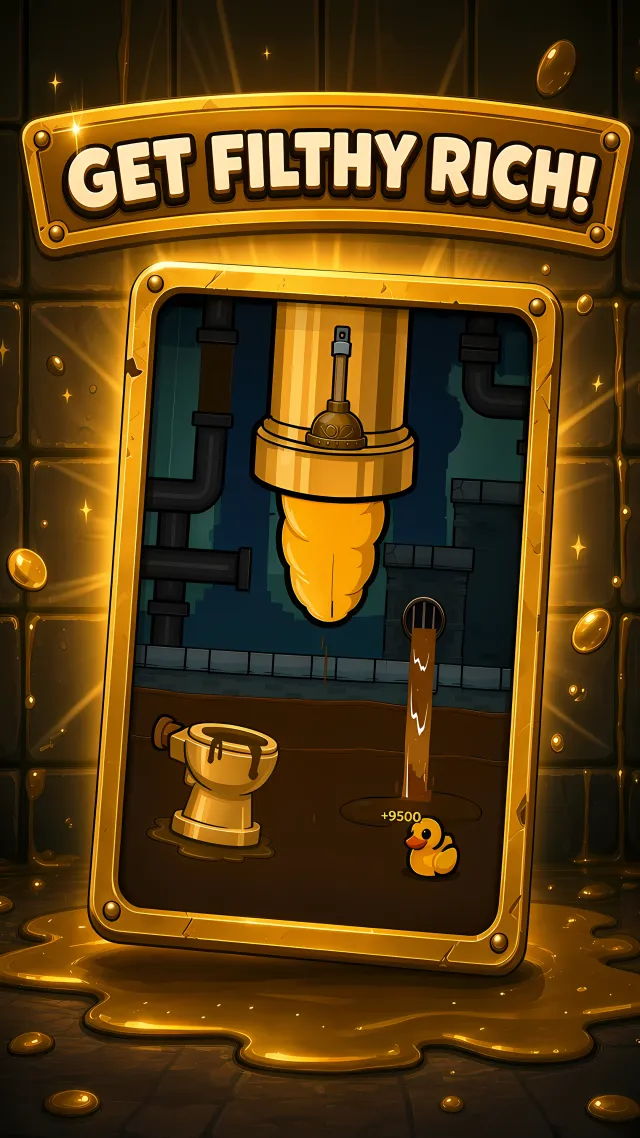 Poop Popper screenshot: Gold Turd, Pays Golden Rolls, not chunks